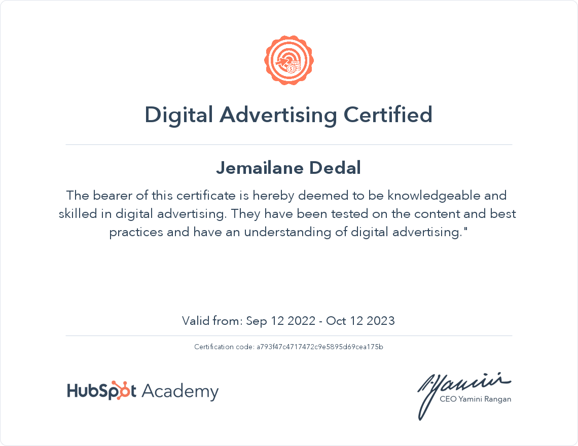 Digital Advertising Certified