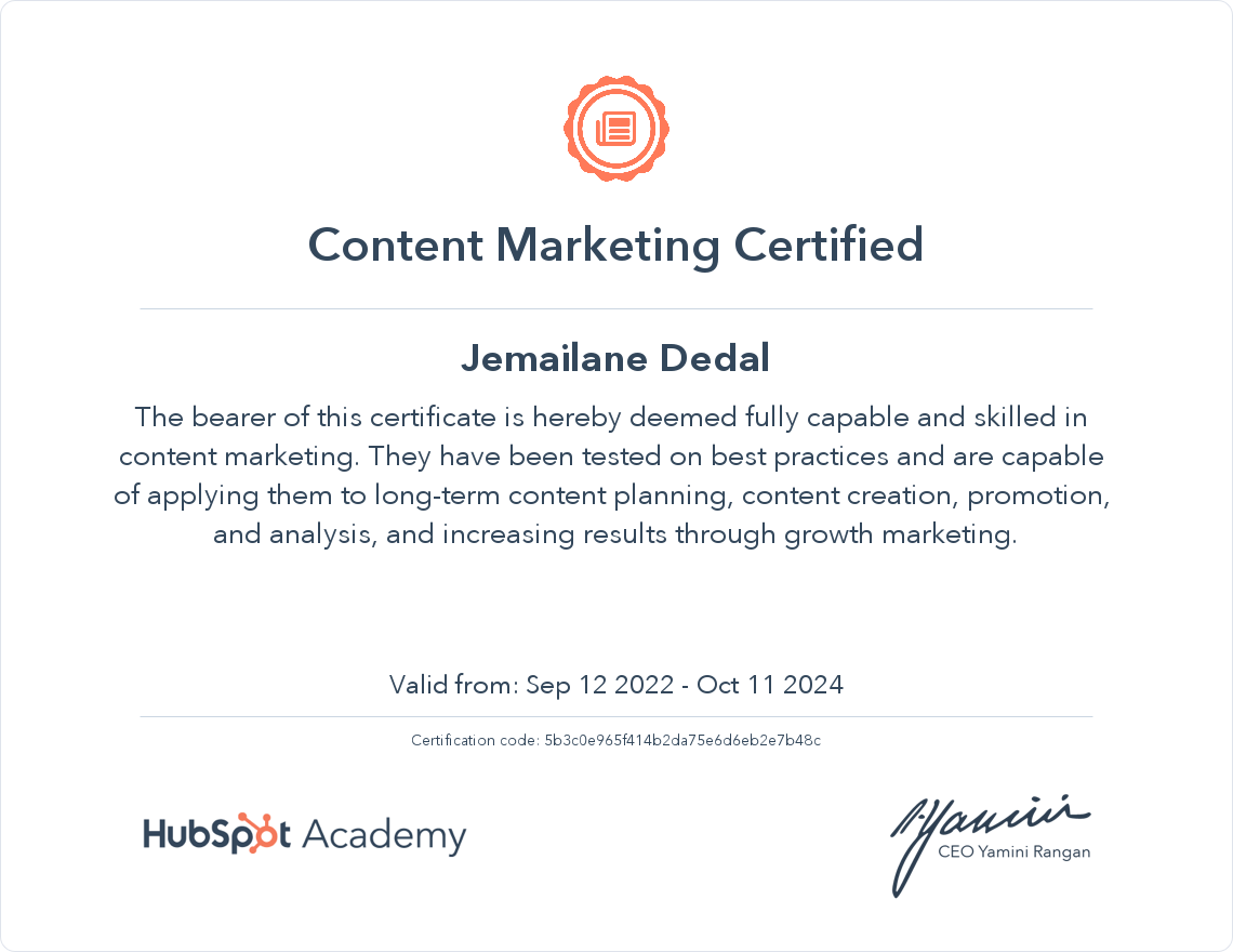 Content Marketing Certified