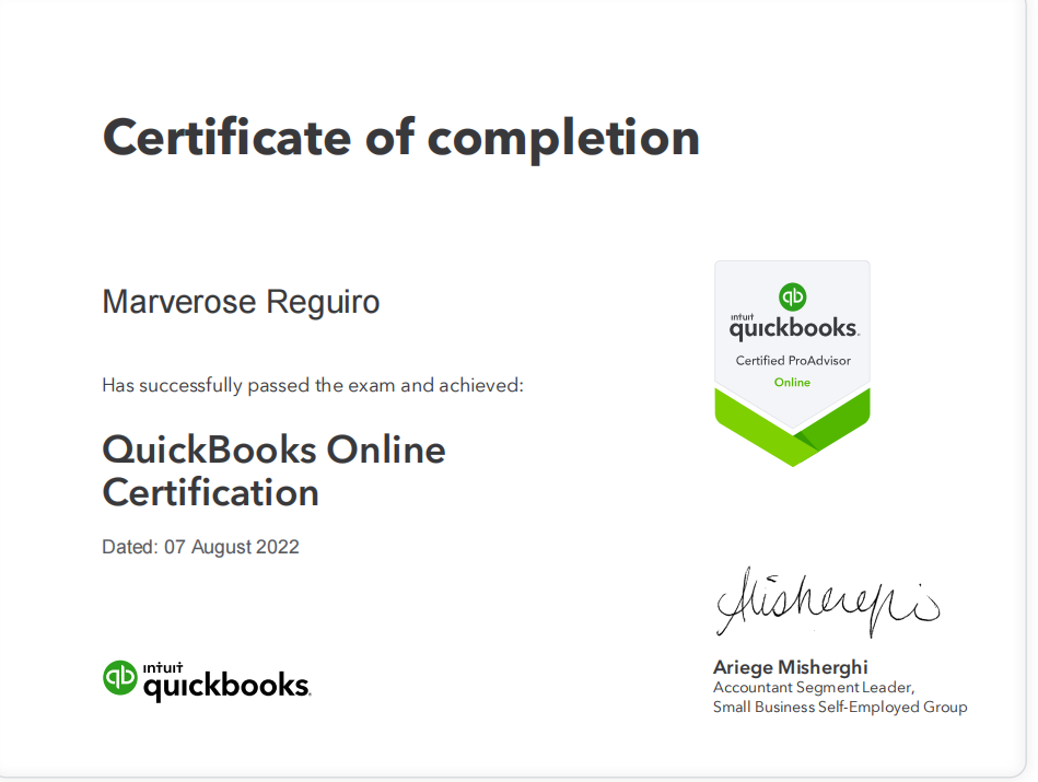 QuickBooks Online Certification