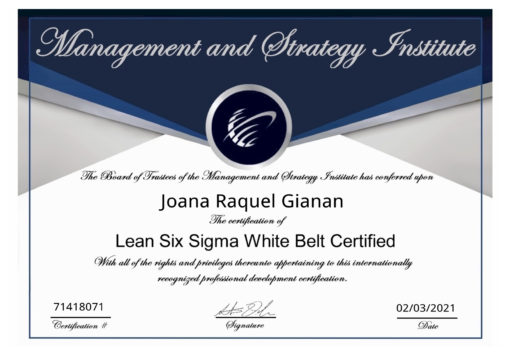 Lean Six Sigma White Belt