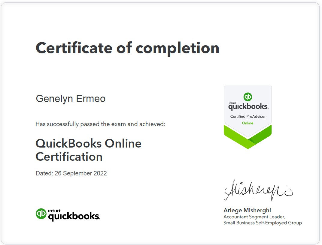 QBO Certificate