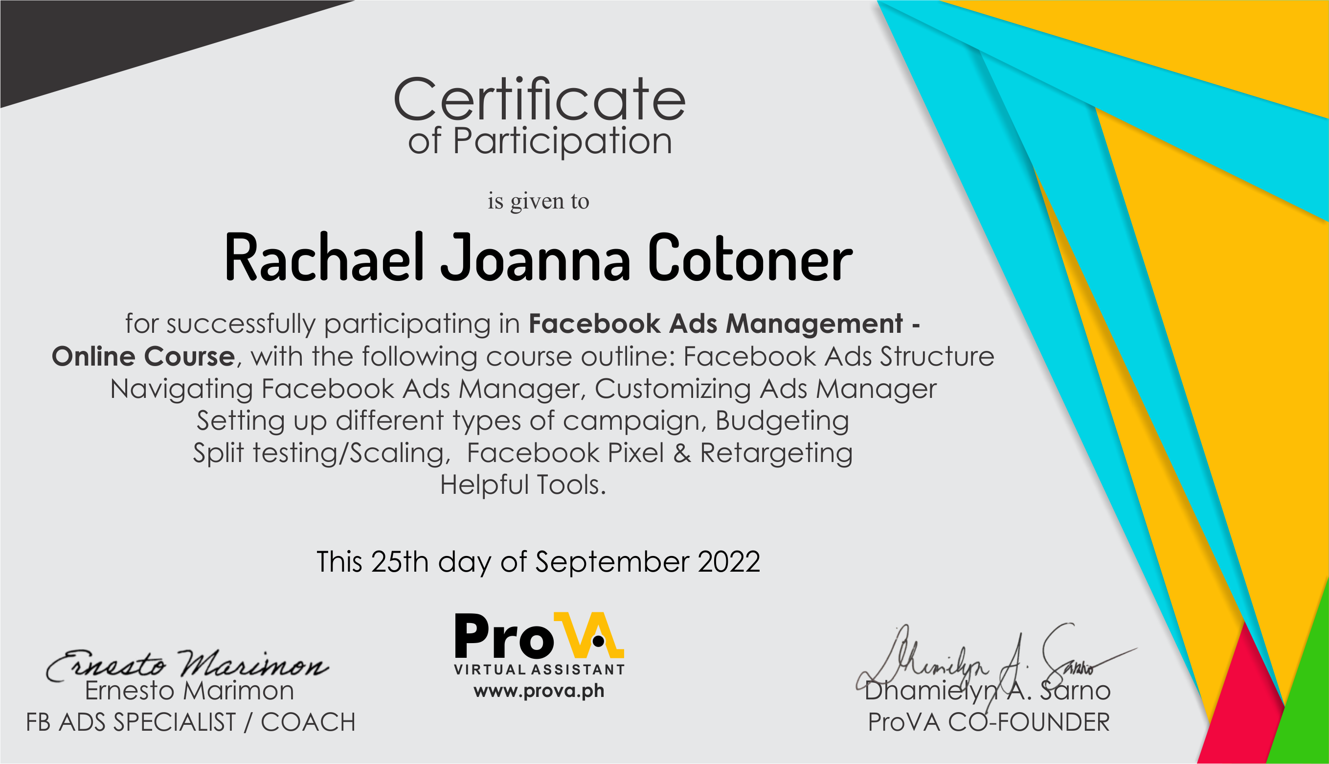 Facebook Ads Management Course