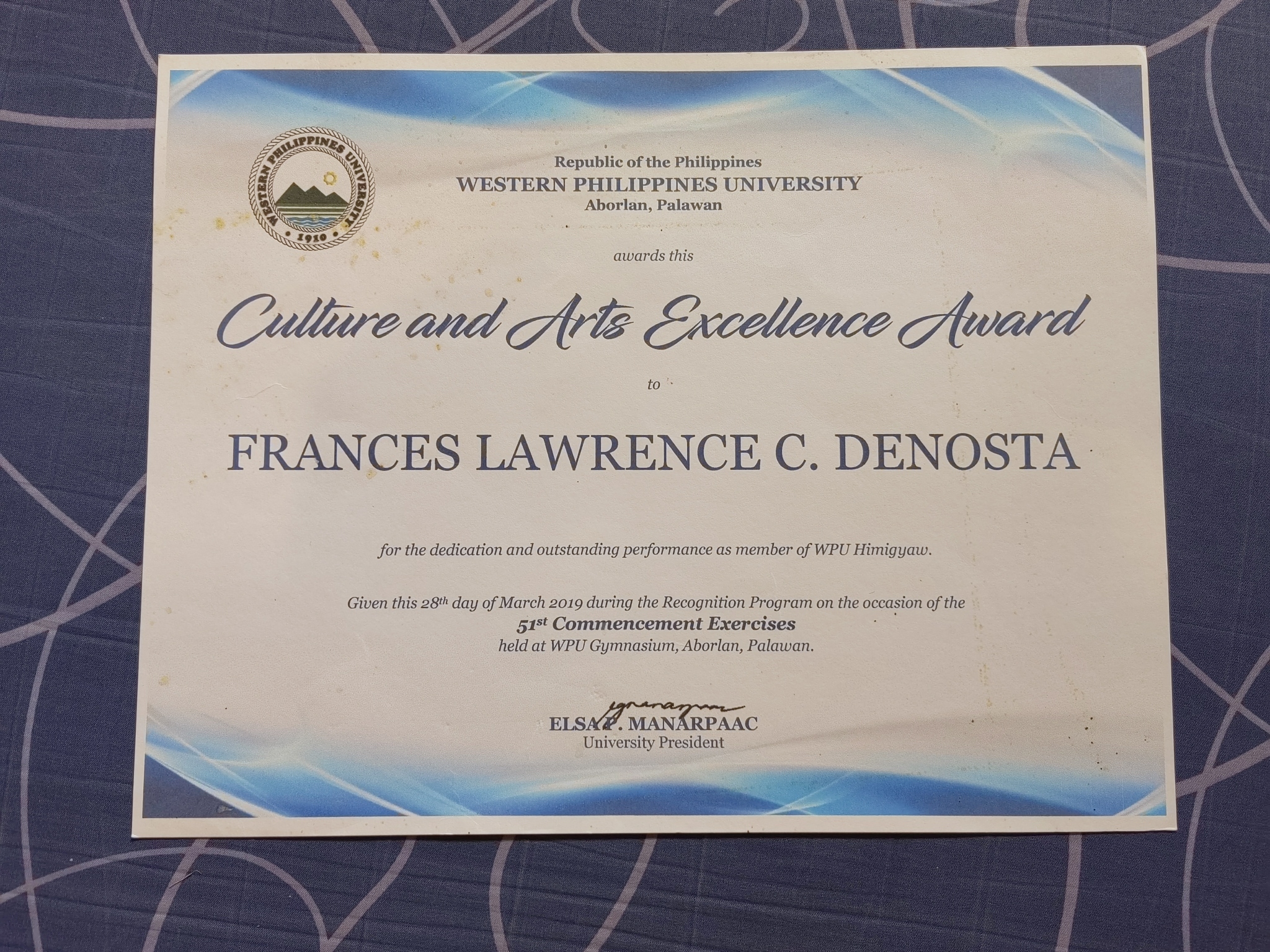 Culture and Arts Excellence Award