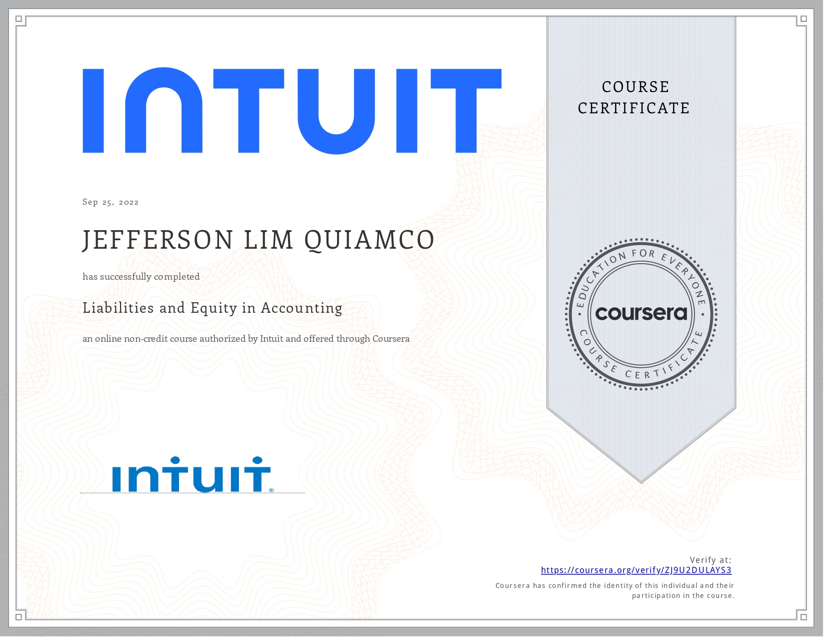 Intuit Liabilities and Equities in Accounting