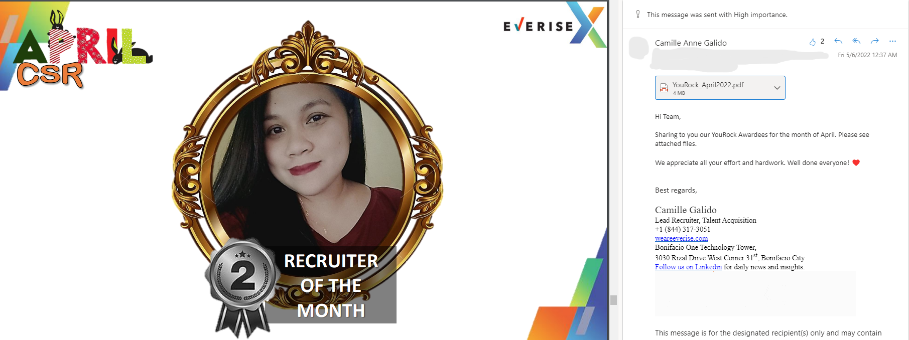 Top 2 recruiter of the month