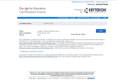 Google Certified Educator Level 1