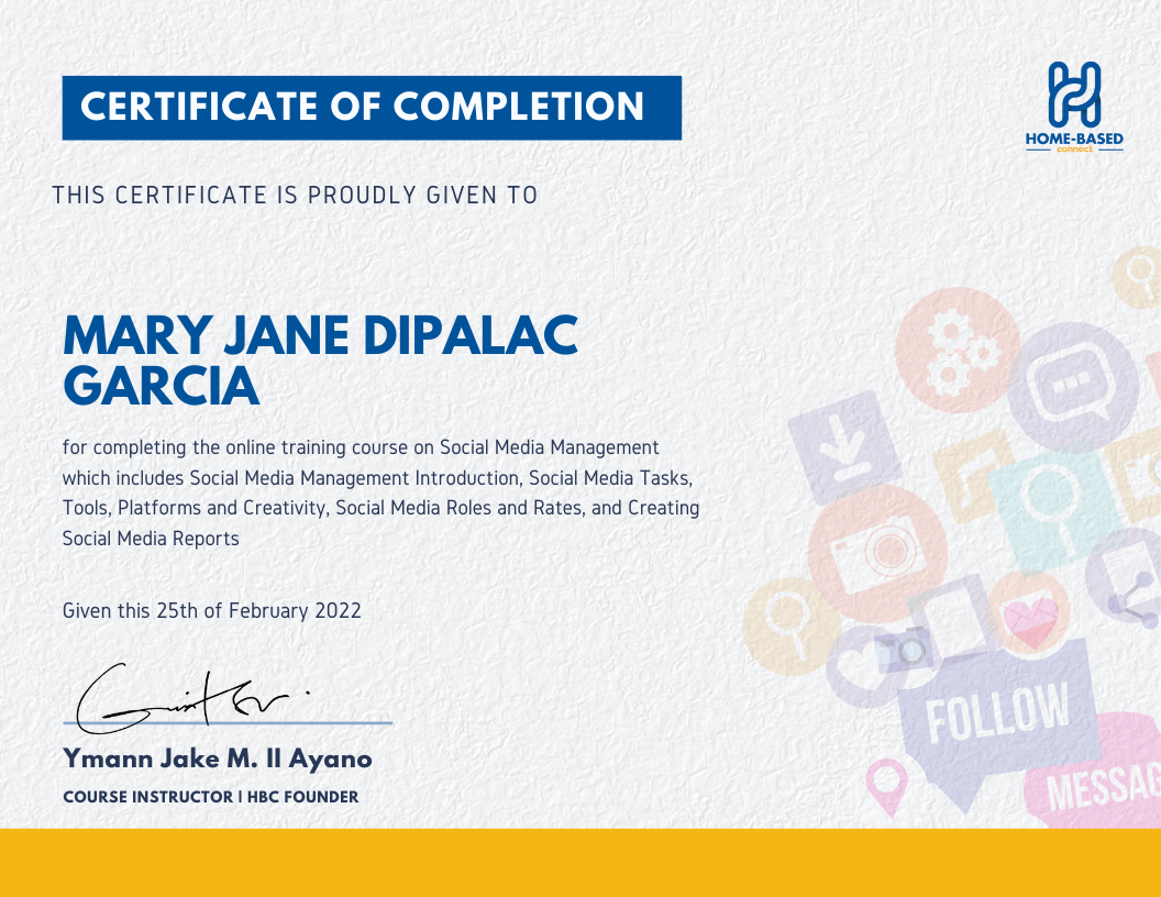 Social Media Management Certificate