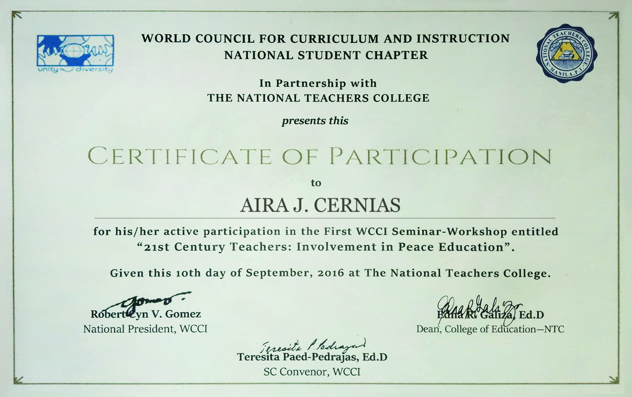 21st Century Teachers: Involvement in Peace Education