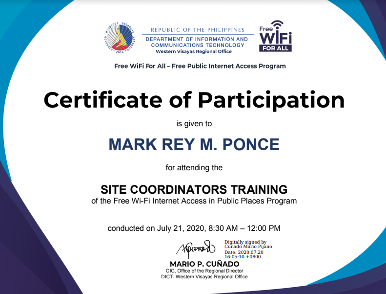 Certificate