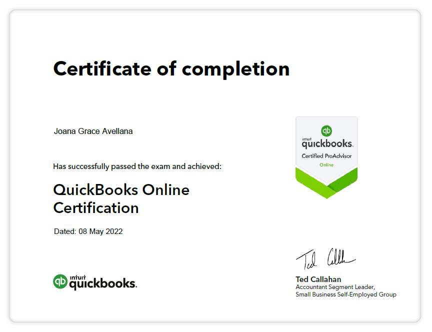 QuickBooks Online Certification