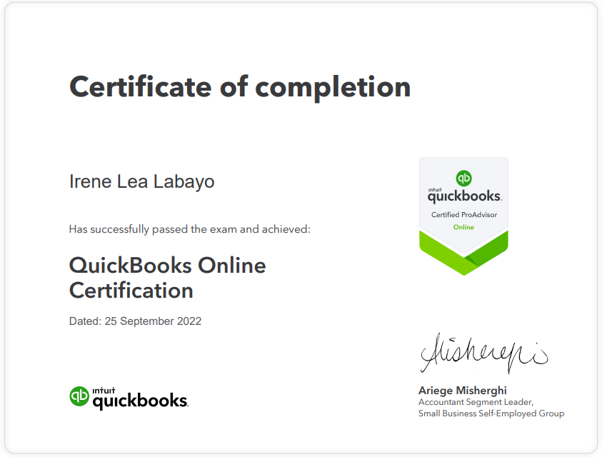 QuickBooks Certification