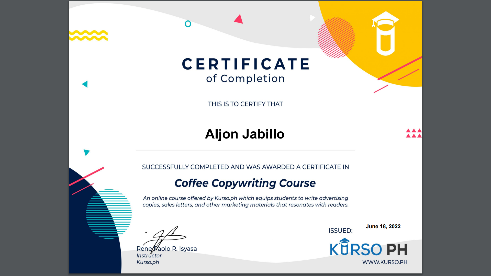 Coffee Copywriting Course