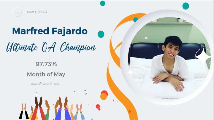 Quality Assurance Executions Performer for the Month of May 2022