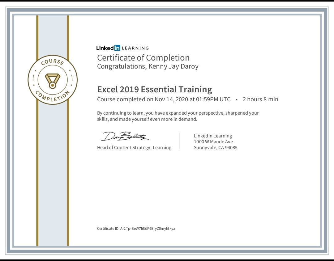 Excel 2019 Essential Training