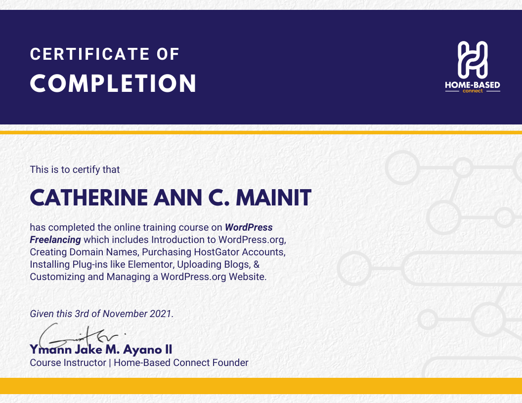 Certificate