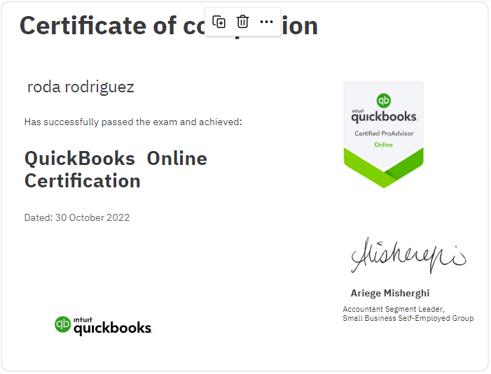 QuickBooks Online Certification