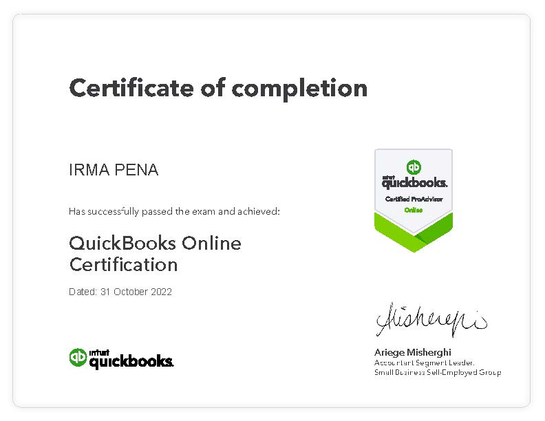 QuickBooks Online Certified