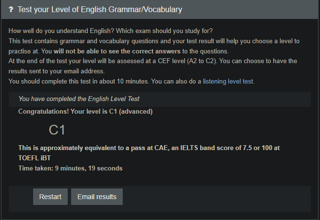 English Level Test