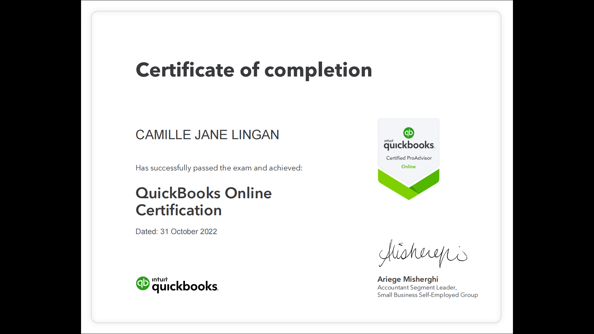 QuickBooks Online Certification