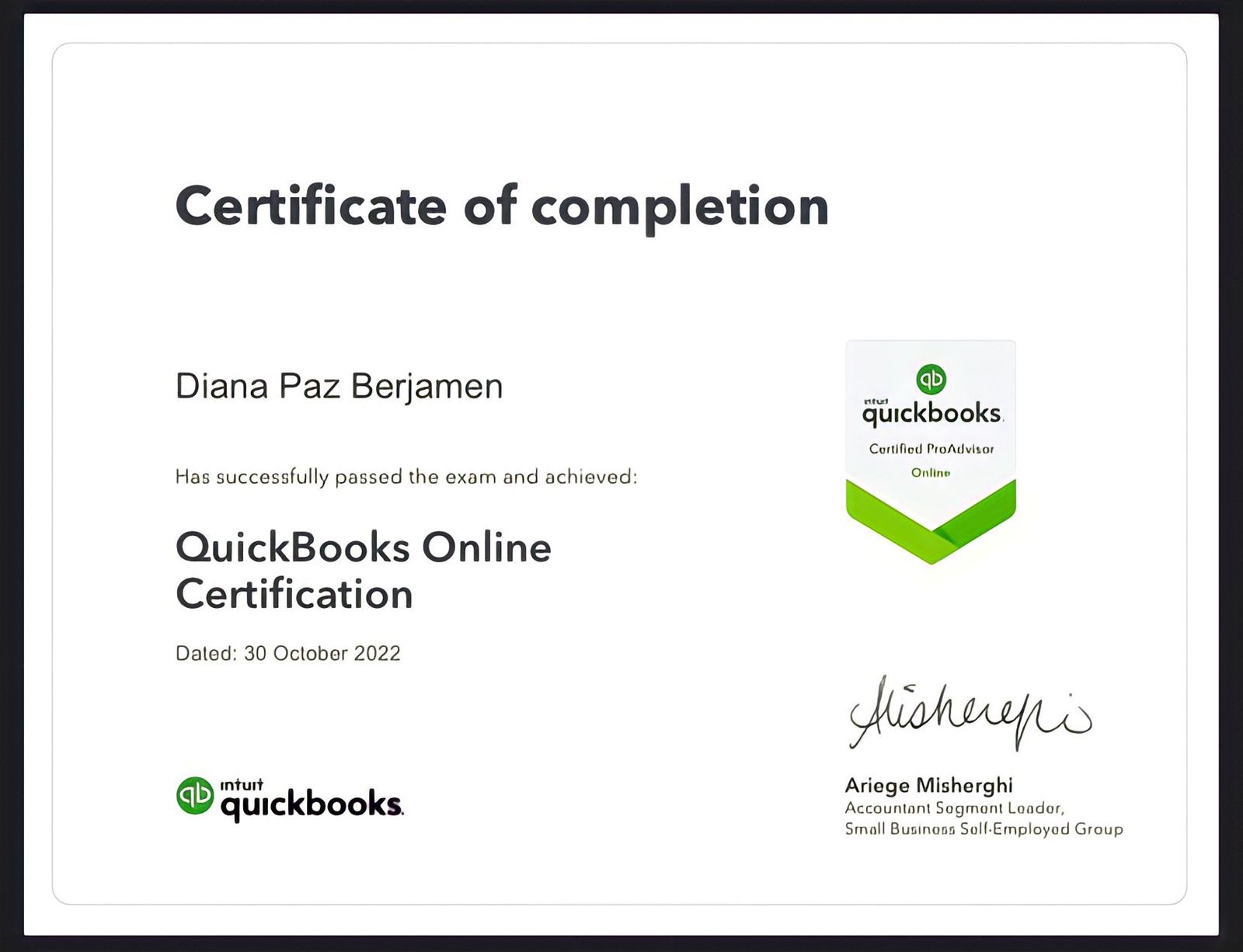 QuickBooks Online Certification