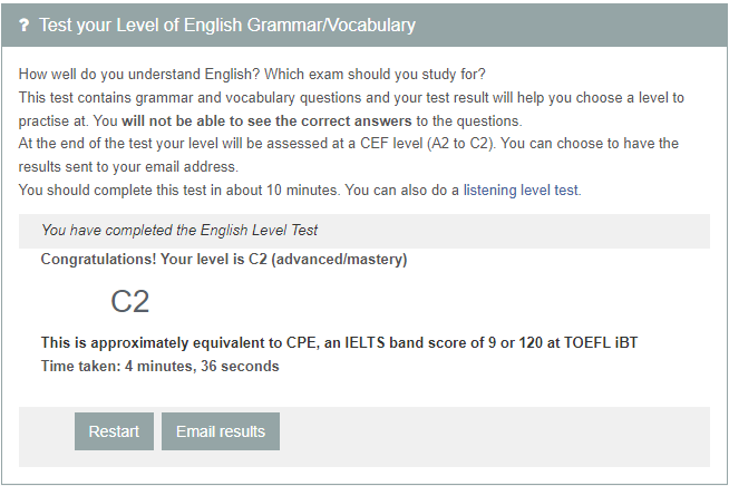 English Level Test