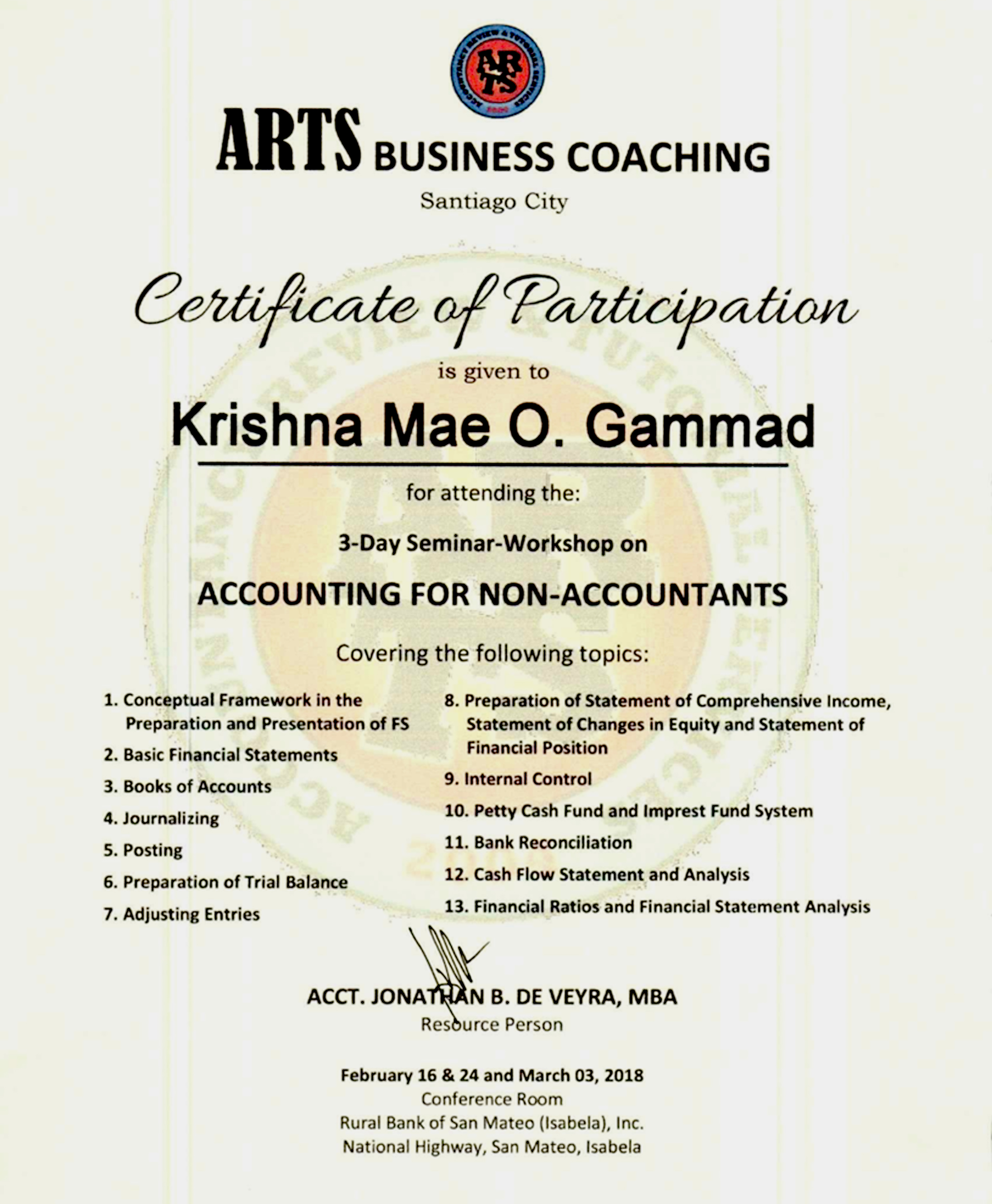 BUSINESS COACHING - ACCOUNTING FOR NON-ACCOUNTANTS