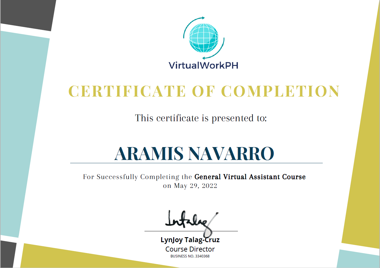 General Virtual Assistant Certification