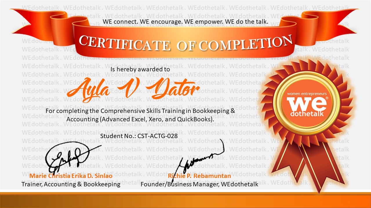 Bookkeeping and Accounting Certificate