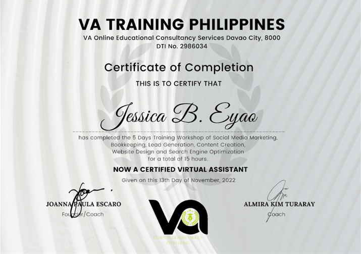 General Virtual Assistant Training