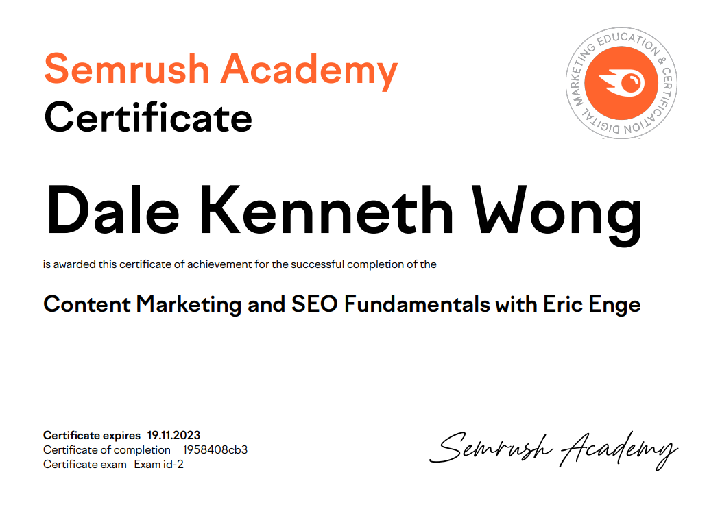 Content Marketing and SEO Fundamentals - SEMRUSH