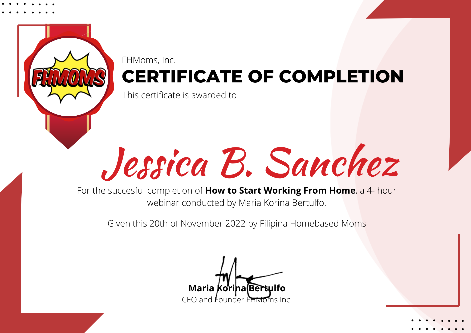 Certificate