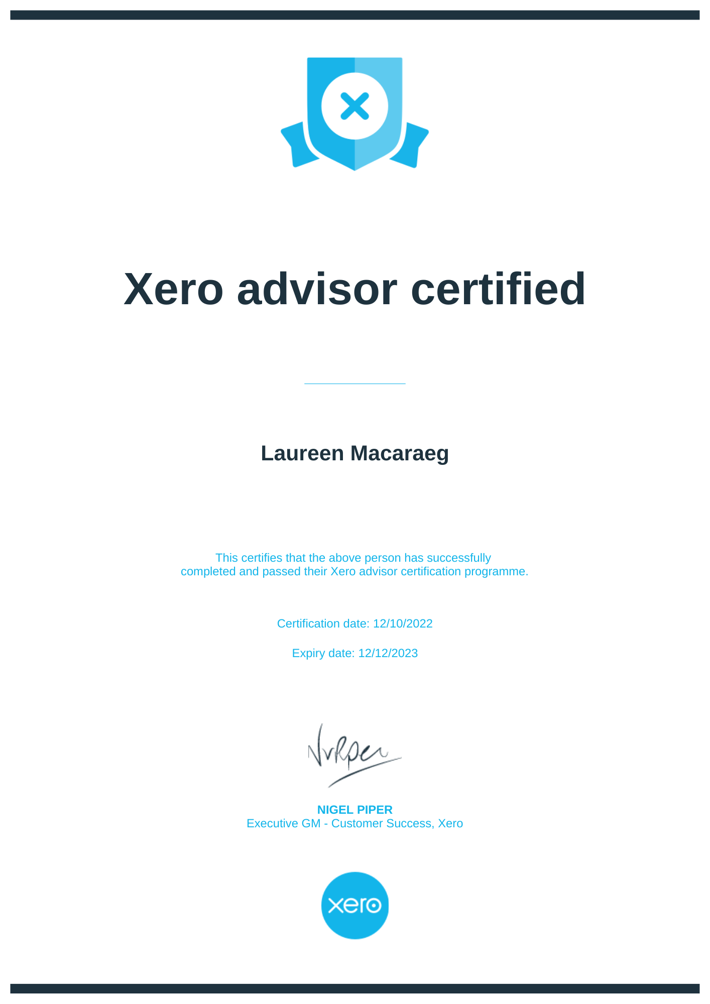 Xero Certified