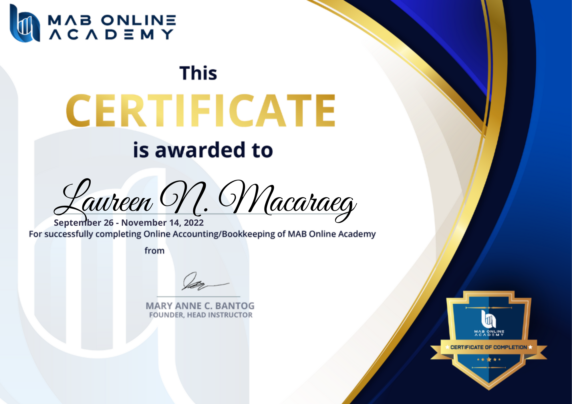 MAB Online Academy