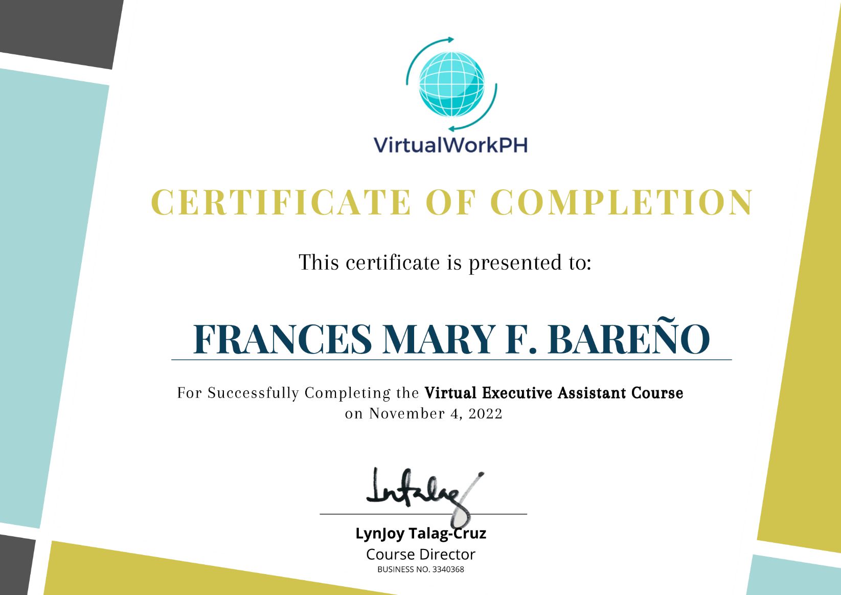 VirtualWorkPH Virtual Executive Assistant Course