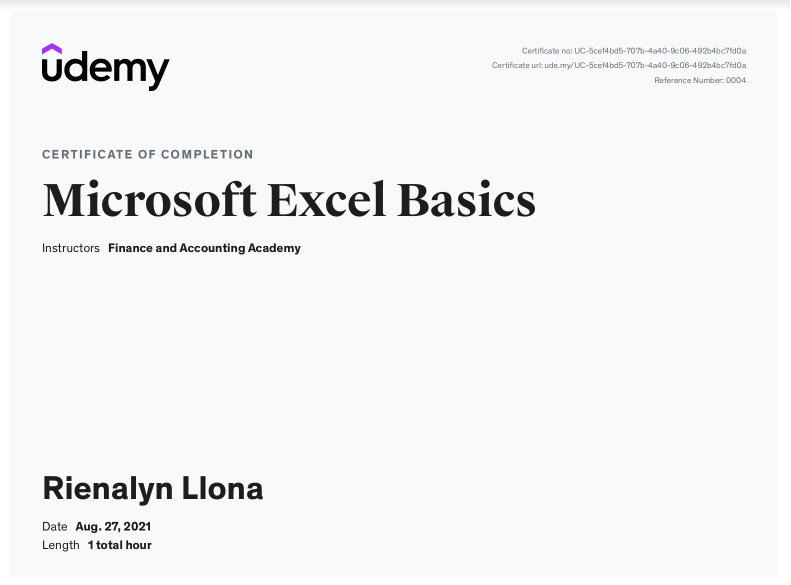 Certificate