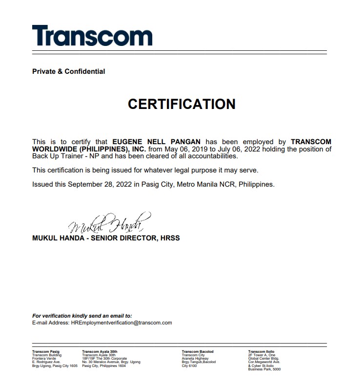 Transcom Trainer