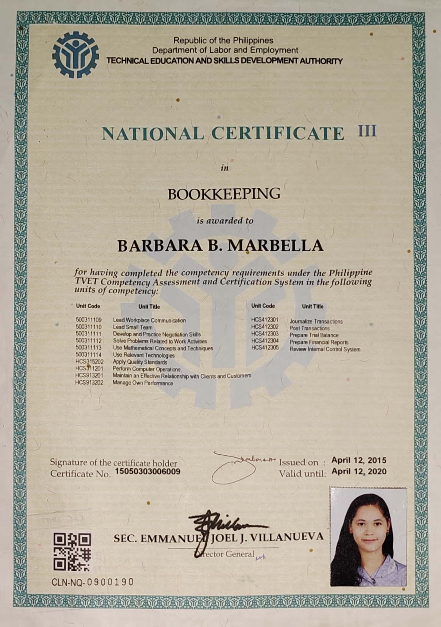 BOOKKEEPING NCIII