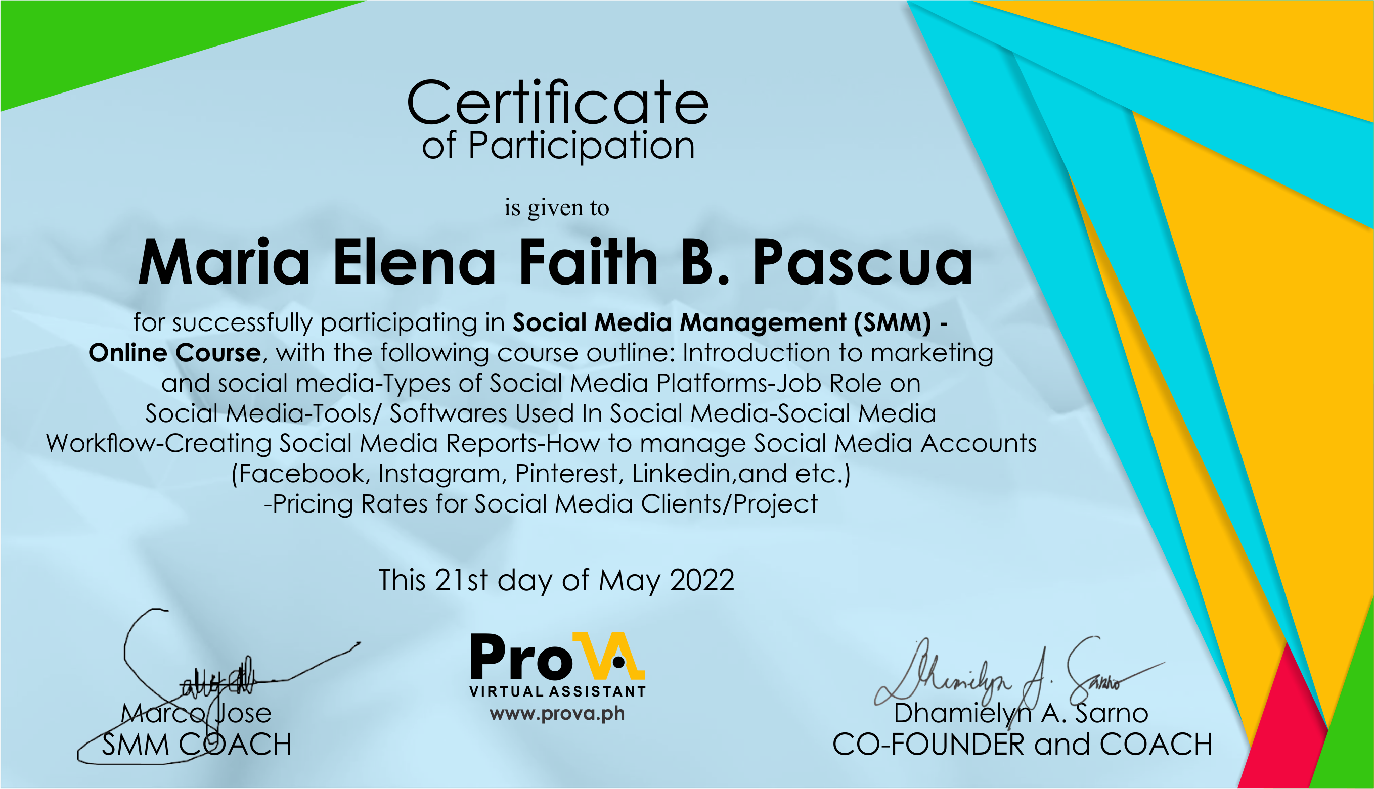 Social  Media Training Certification