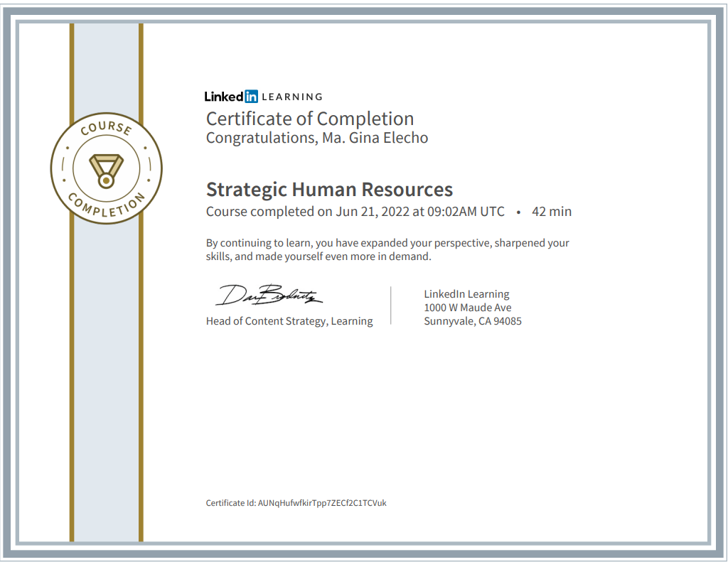 Strategic Human Resources