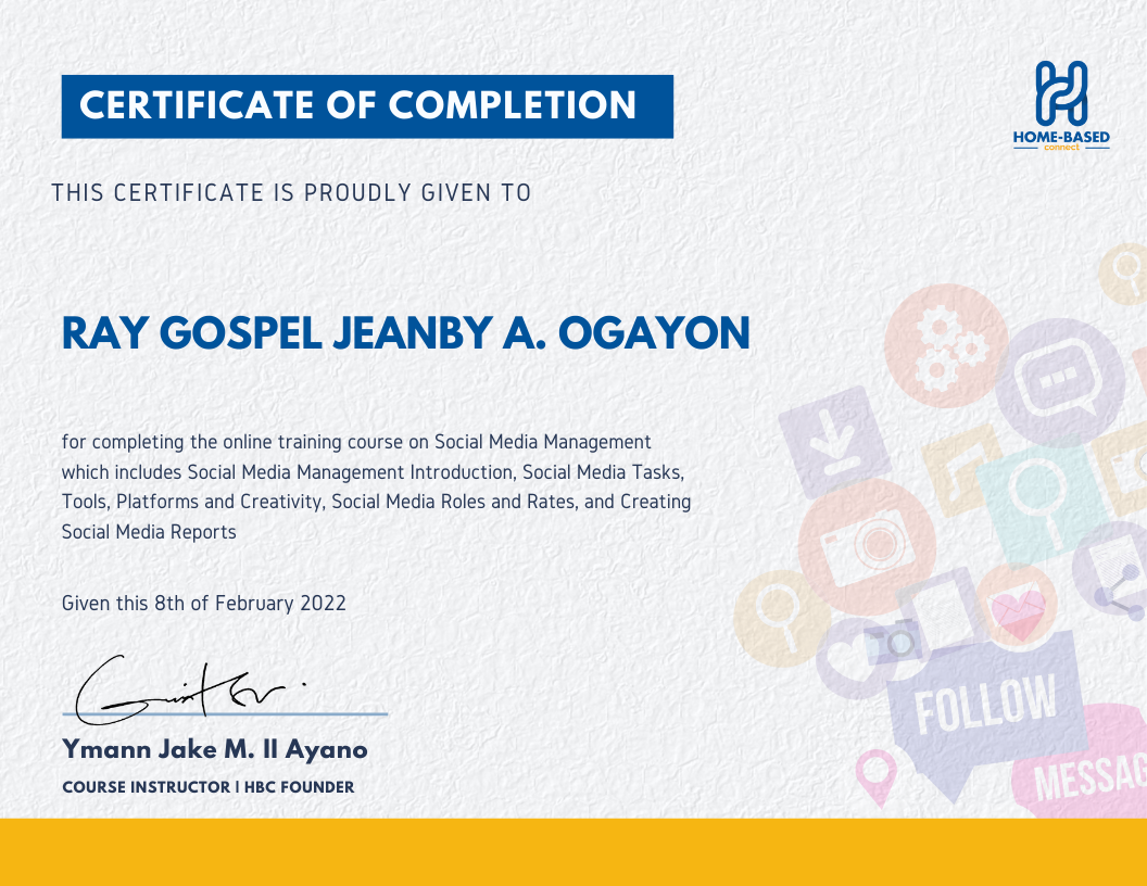 Social Media Management Certificate