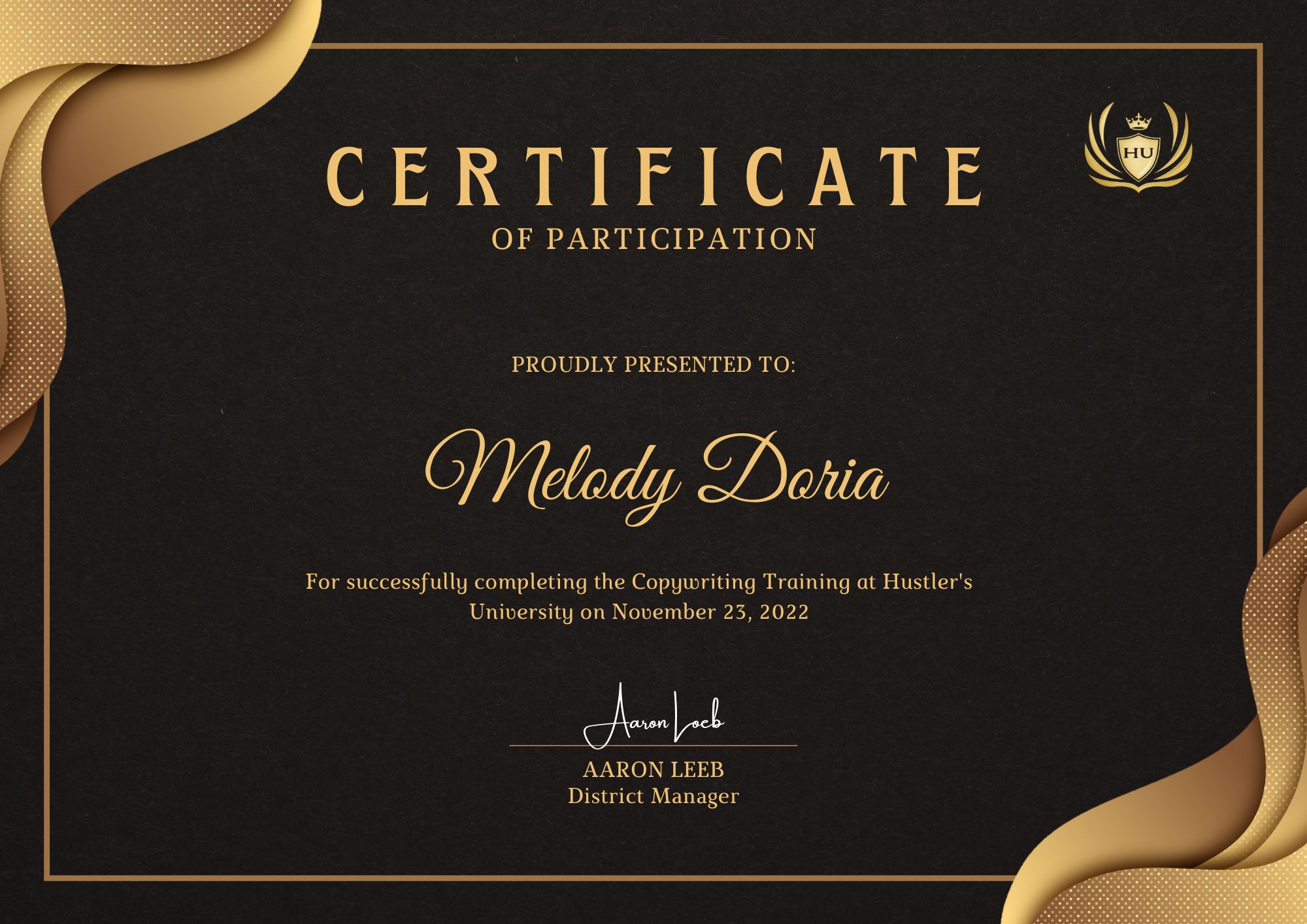 Copywriting Training Certificate