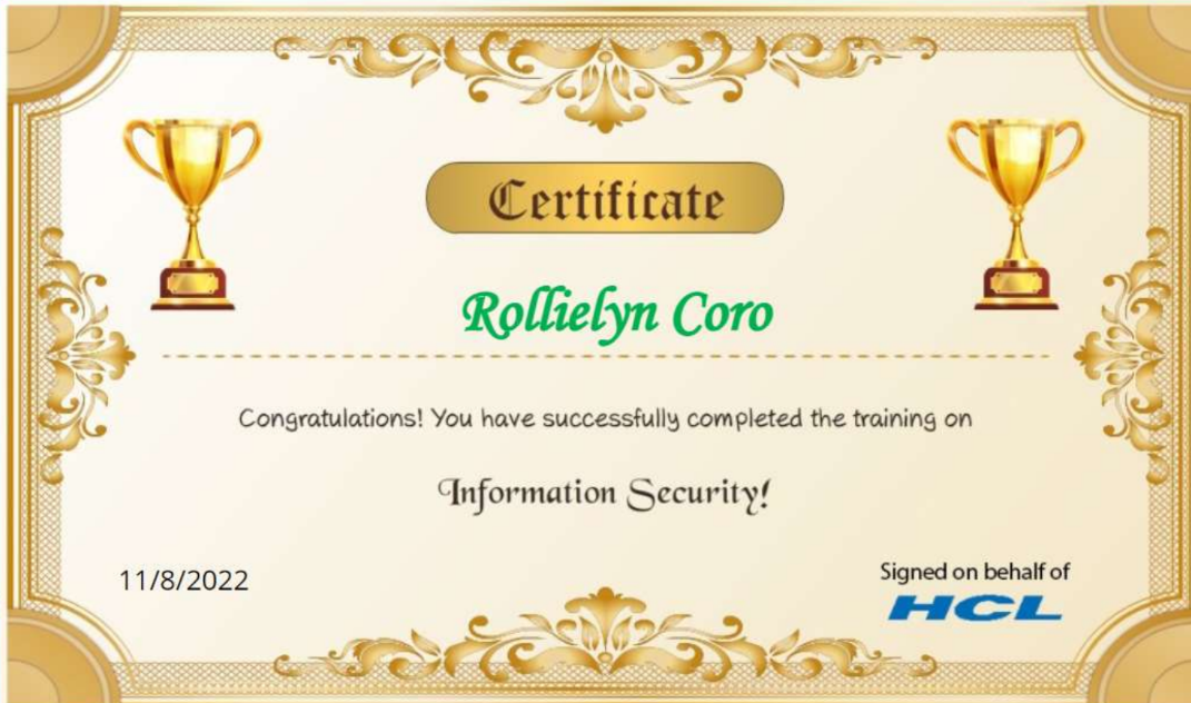 Certificate