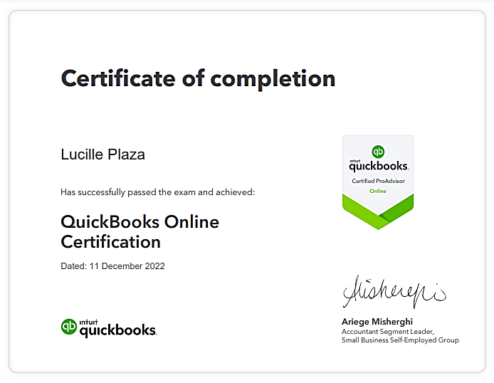 QuickBooks Online Certification