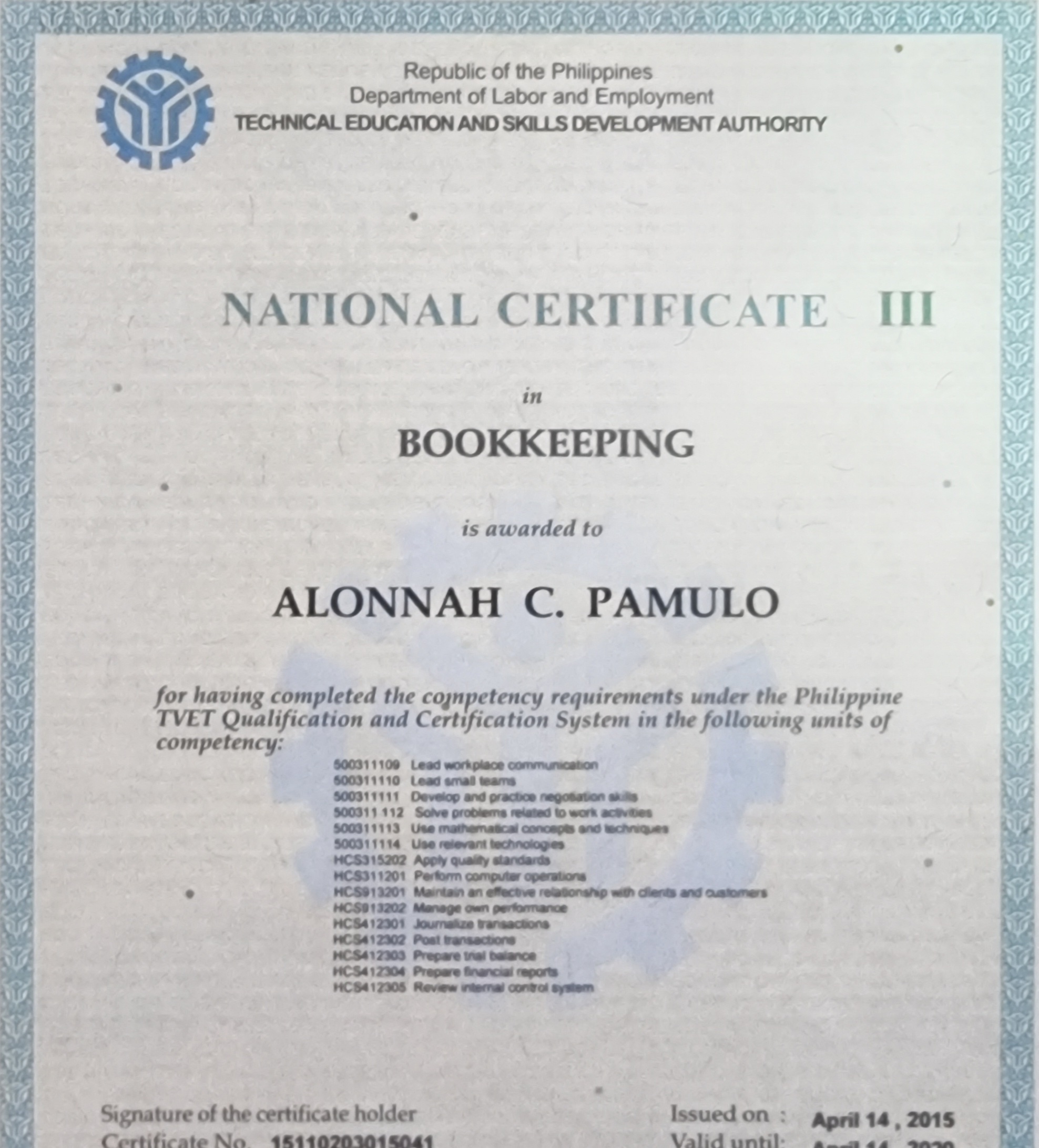 NC III - Bookkeeping