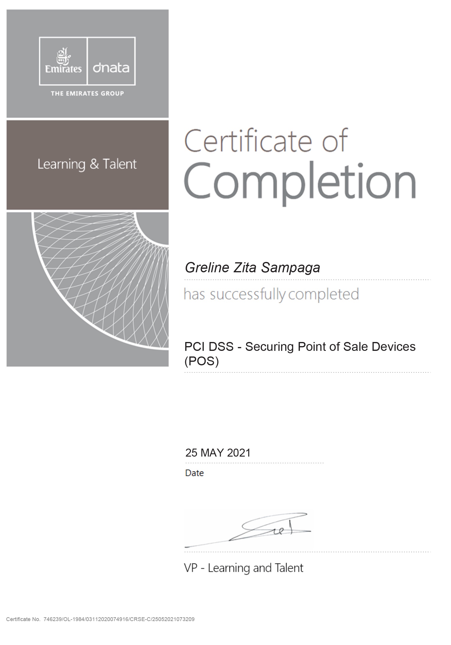 PCI DSS - POS Certificate