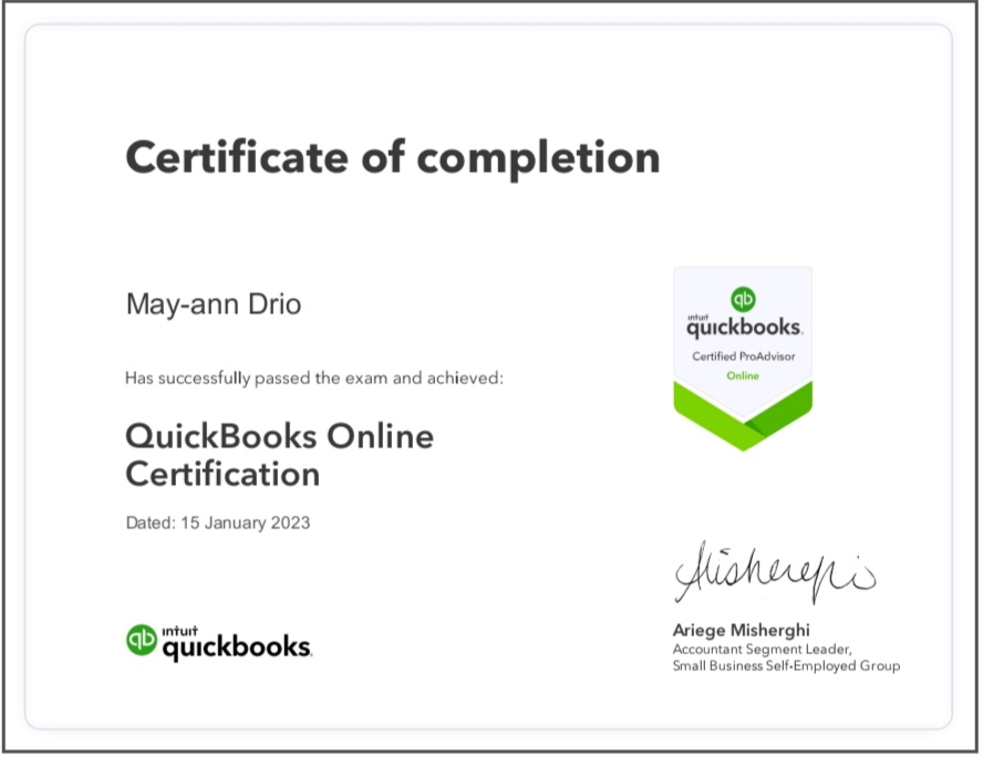 Quickbooks Online Certification