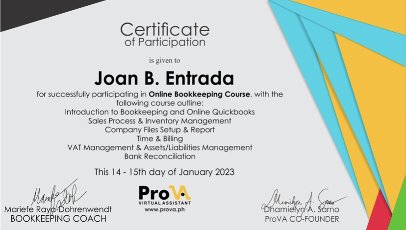 Online Bookkeeping Certificate