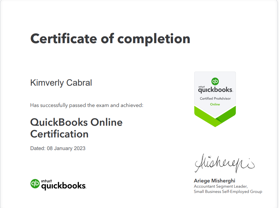 Quickbooks Online Certification