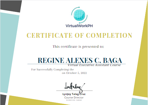 Virtual Executive Assistant Certificate