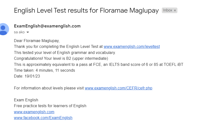 English Proficiency Exam